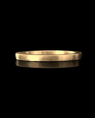 recycled yellow gold square ring matte finish