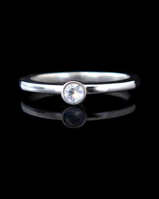 silver and moonstone ring