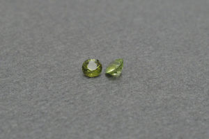 Peridots in natural light